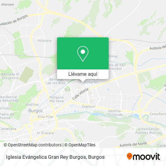 Mapa Iglesia Evángelica Gran Rey Burgos