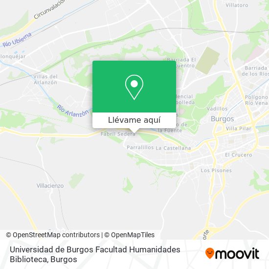 Mapa Universidad de Burgos Facultad Humanidades Biblioteca