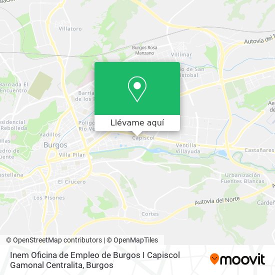 Mapa Inem Oficina de Empleo de Burgos I Capiscol Gamonal Centralita