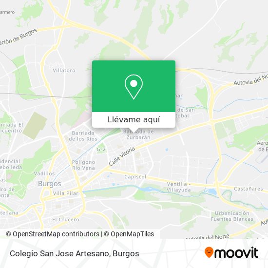 Mapa Colegio San Jose Artesano