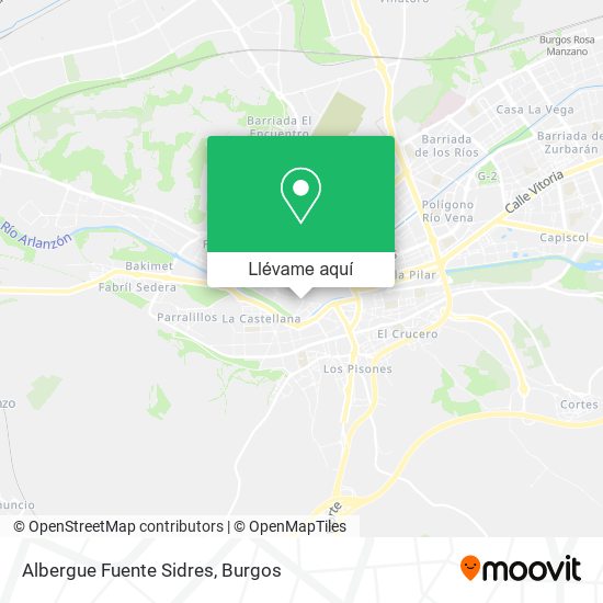 Mapa Albergue Fuente Sidres