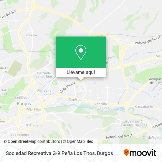 Mapa Sociedad Recreativa G-9 Peña Los Titos