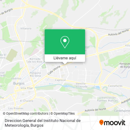 Mapa Direccion General del Instituto Nacional de Meteorología