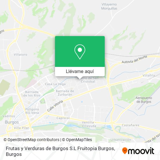 Mapa Frutas y Verduras de Burgos S.L Fruitopia Burgos