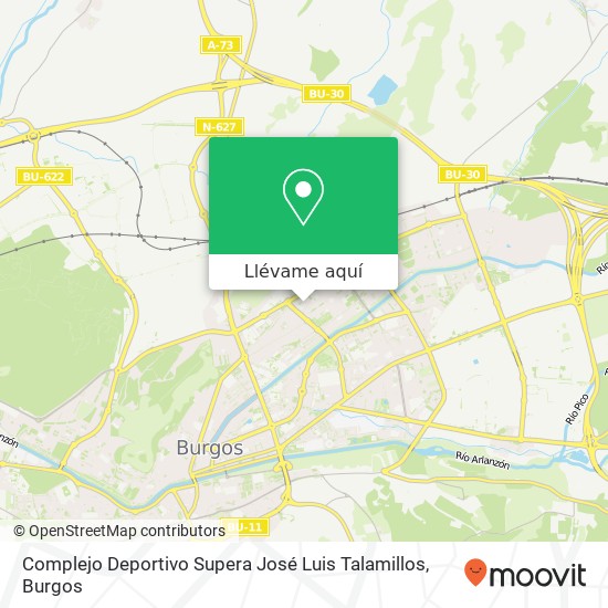 Mapa Complejo Deportivo Supera José Luis Talamillos