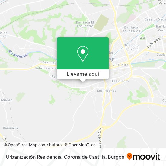 Mapa Urbanización Residencial Corona de Castilla