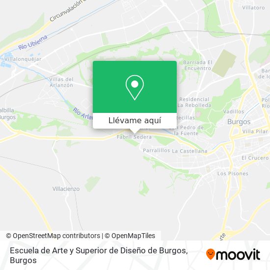 Mapa Escuela de Arte y Superior de Diseño de Burgos