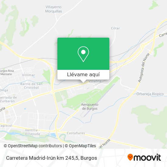 Mapa Carretera Madrid-Irún km 245,5