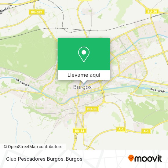 Mapa Club Pescadores Burgos