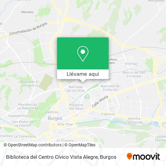 Mapa Biblioteca del Centro Cívico Vista Alegre