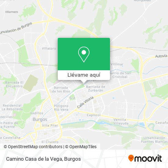 Mapa Camino Casa de la Vega