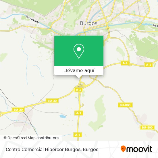 Mapa Centro Comercial Hipercor Burgos