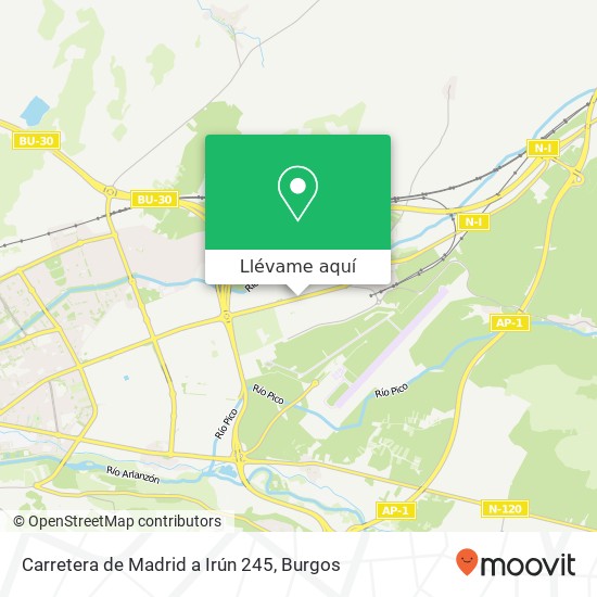 Mapa Carretera de Madrid a Irún 245