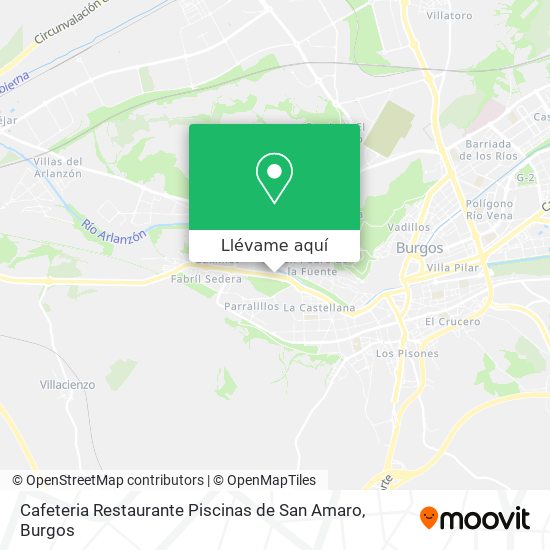 Mapa Cafeteria Restaurante Piscinas de San Amaro