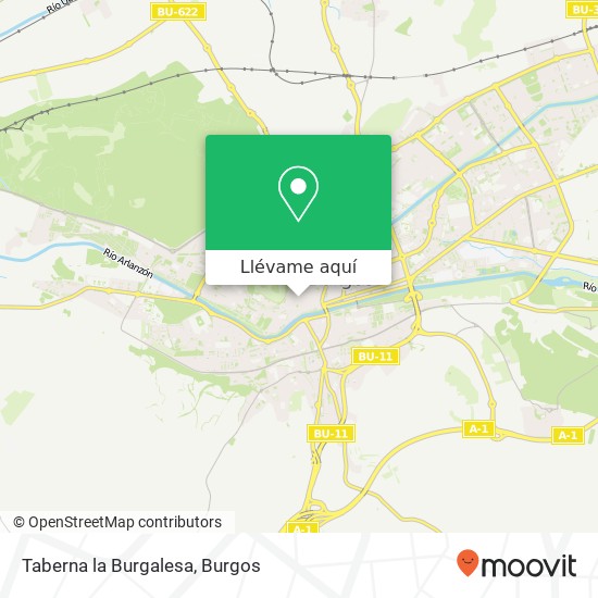 Mapa Taberna la Burgalesa, Calle de la Llana de Afuera, 12 09003 San Lorenzo-Plaza Mayor Burgos