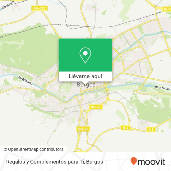 Mapa Regalos y Complementos para Ti, Plaza de España 09004 San Gil Burgos