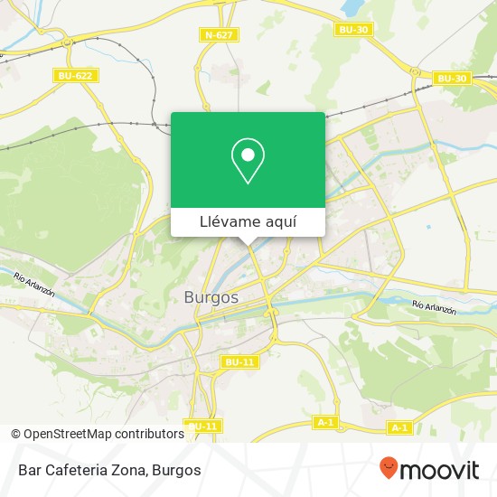 Mapa Bar Cafeteria Zona, Avenida de Cantabria, 53 09006 Residencia Sanitaria Burgos