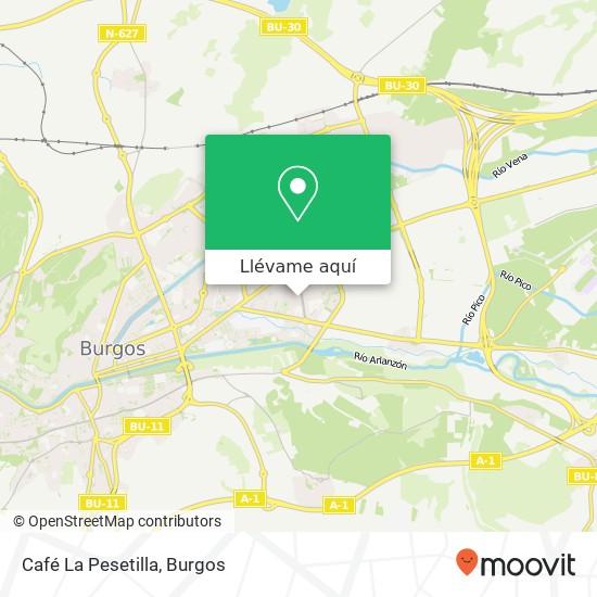 Mapa Café La Pesetilla, Calle Santiago Apóstol, 43 09007 San Bruno-Gramontagne Burgos