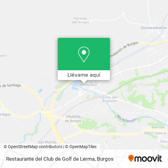 Mapa Restaurante del Club de Golf de Lerma