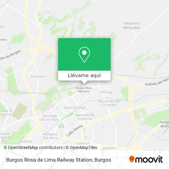 Mapa Burgos Rosa de Lima Railway Station