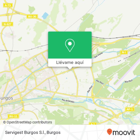 Mapa Servigest Burgos S.l.