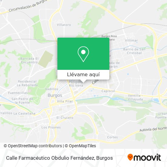 Mapa Calle Farmacéutico Obdulio Fernández