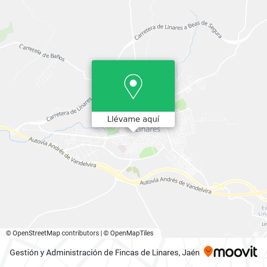 Mapa Gestión y Administración de Fincas de Linares