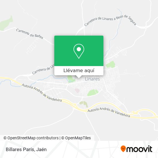 Mapa Billares París