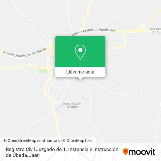 Mapa Registro Civil Juzgado de 1. Instancia e Instrucción de Úbeda