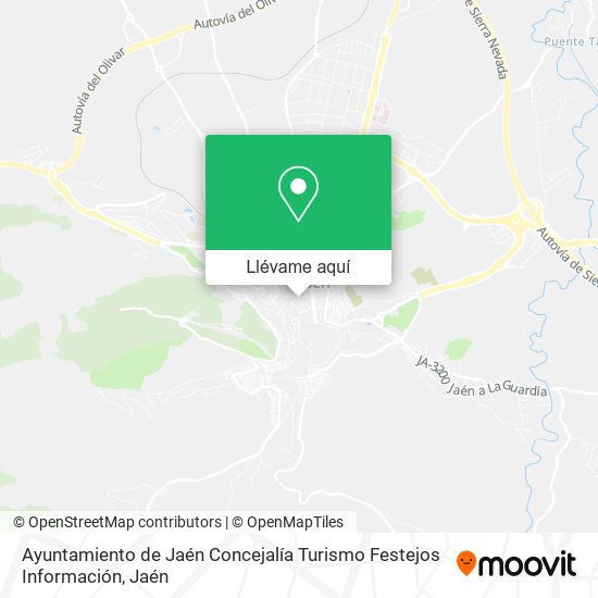 Mapa Ayuntamiento de Jaén Concejalía Turismo Festejos Información
