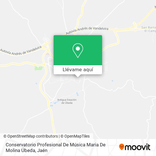 Mapa Conservatorio Profesional De Música Maria De Molina Úbeda