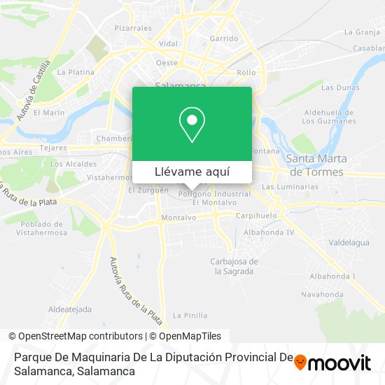 Mapa Parque De Maquinaria De La Diputación Provincial De Salamanca