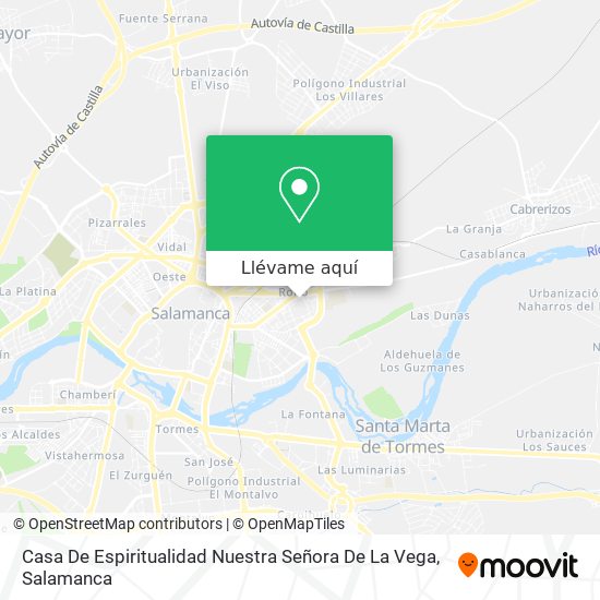Mapa Casa De Espiritualidad Nuestra Señora De La Vega