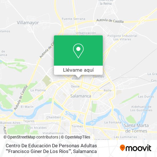 Mapa Centro De Educación De Personas Adultas ""Francisco Giner De Los Ríos""