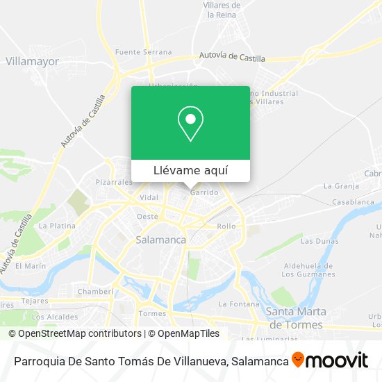 Mapa Parroquia De Santo Tomás De Villanueva