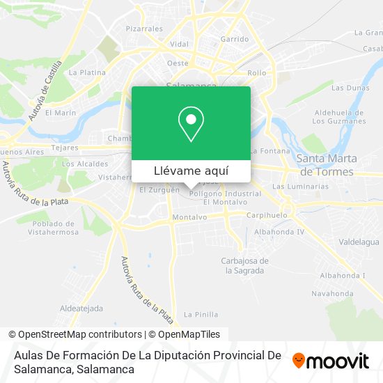 Mapa Aulas De Formación De La Diputación Provincial De Salamanca