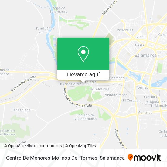 Mapa Centro De Menores Molinos Del Tormes