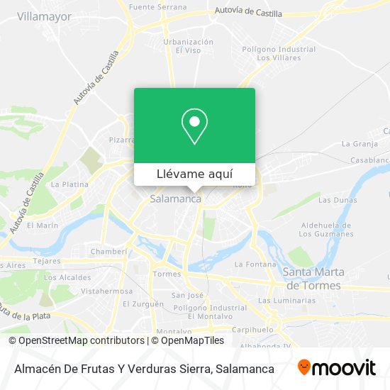 Mapa Almacén De Frutas Y Verduras Sierra