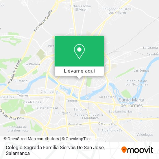 Mapa Colegio Sagrada Familia Siervas De San José