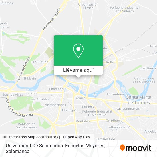 Mapa Universidad De Salamanca. Escuelas Mayores