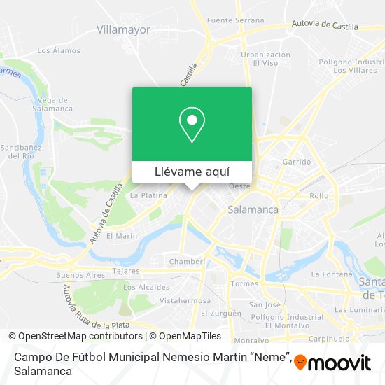 Mapa Campo De Fútbol Municipal Nemesio Martín “Neme”