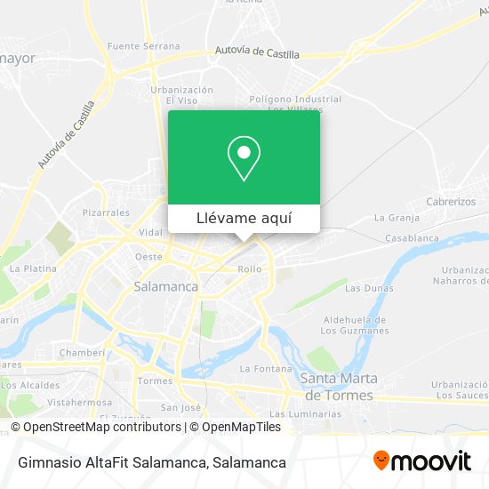 Mapa Gimnasio AltaFit Salamanca