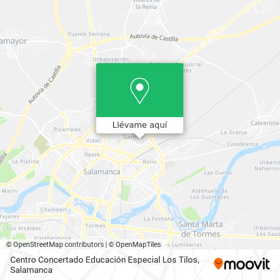 Mapa Centro Concertado Educación Especial Los Tilos