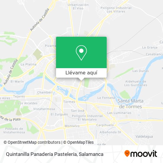 Mapa Quintanilla Panadería Pastelería