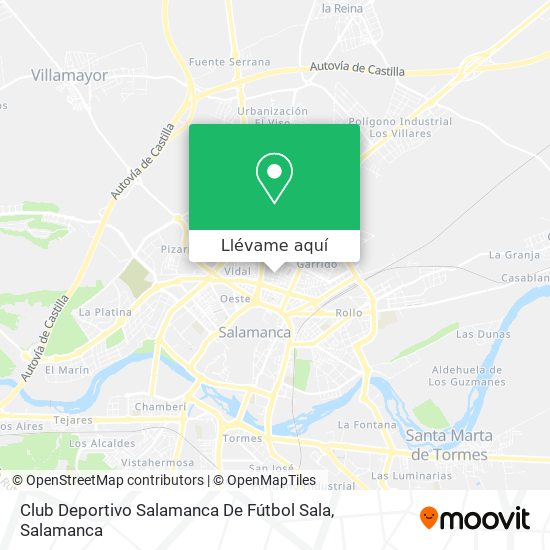Mapa Club Deportivo Salamanca De Fútbol Sala