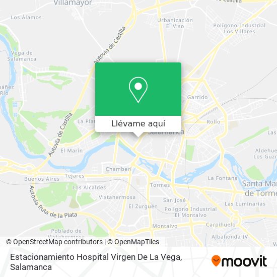 Mapa Estacionamiento Hospital Virgen De La Vega