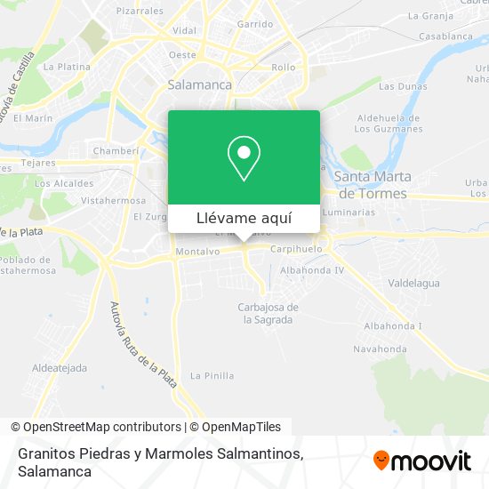 Mapa Granitos Piedras y Marmoles Salmantinos
