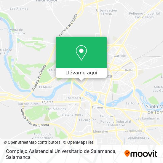 Mapa Complejo Asistencial Universitario de Salamanca