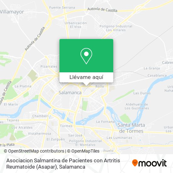 Mapa Asociacion Salmantina de Pacientes con Artritis Reumatoide (Asapar)