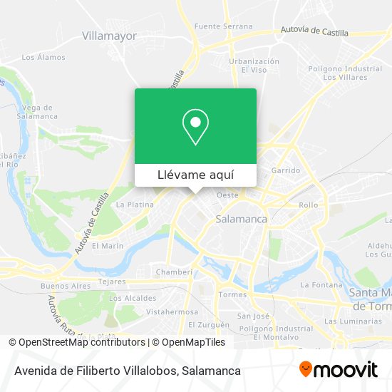Mapa Avenida de Filiberto Villalobos